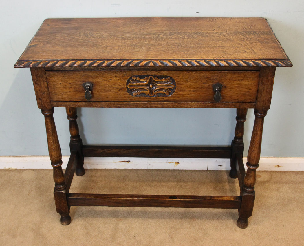 Antique Oak hall Lamp Table,