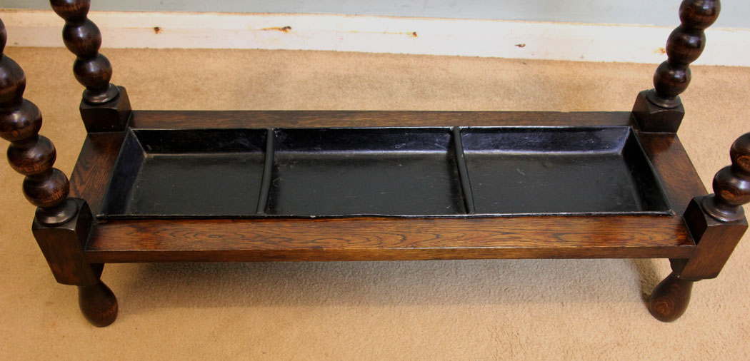 Antique Carved Oak Hall Sick Stand,