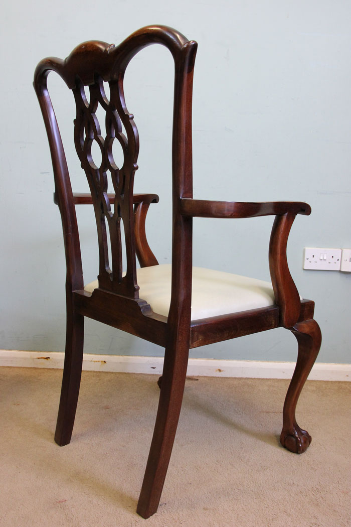 Set Ten Chippendale Style Dining Chairs,