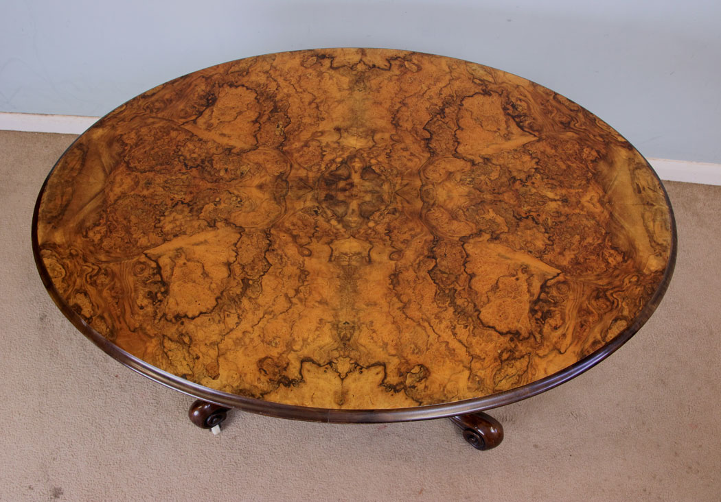 Victorian Burr Walnut Coffee Table,