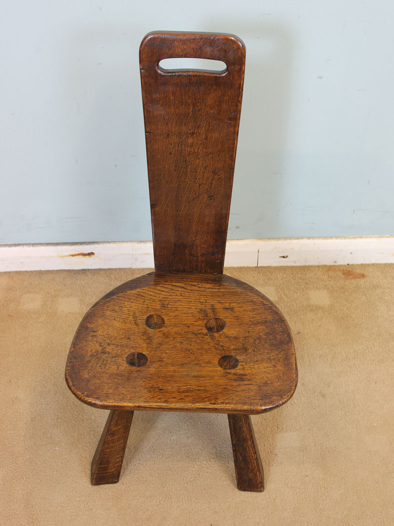Antique Oak Low Chair