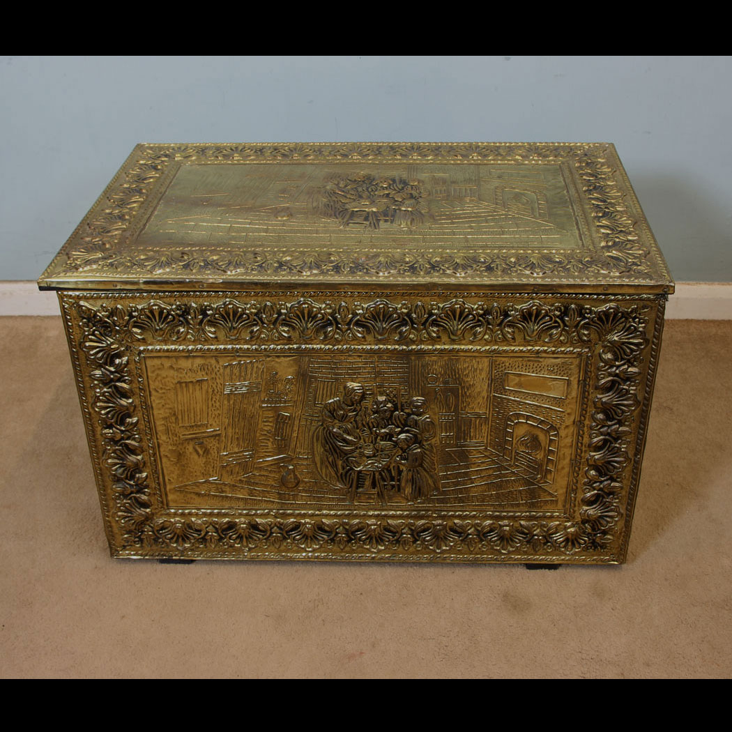 Vintage, Brass, Log Box,