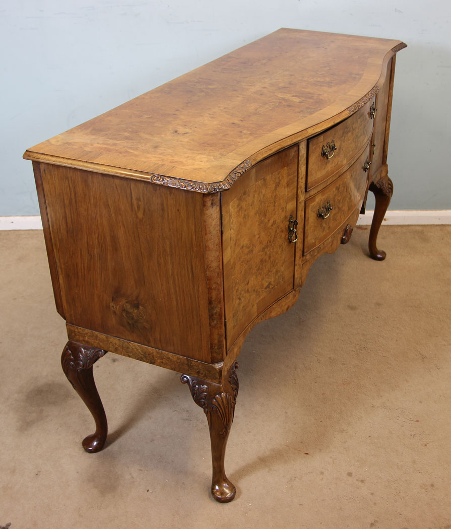 Antique Burr Walnut Sideboard, Server,