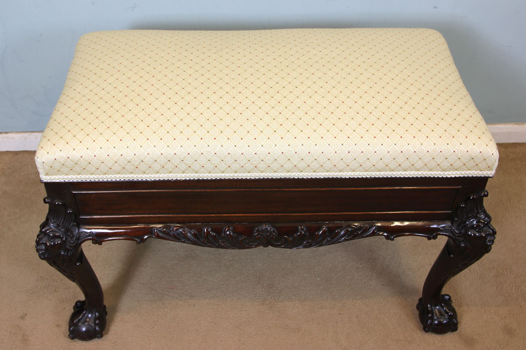 Antique Duet Stool, Piano Stool,