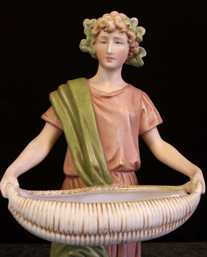 11608r16 Pair Antique Royal Dux Figures,