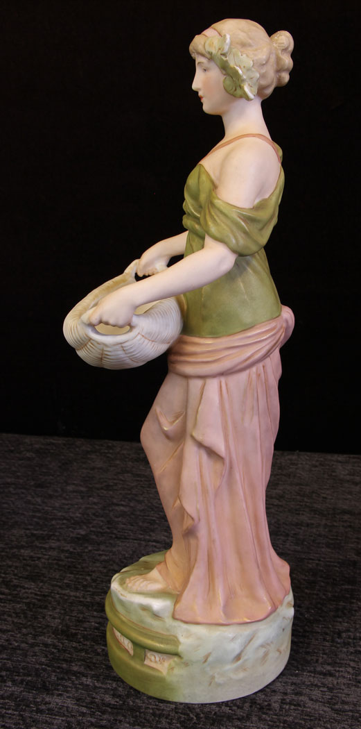 11608r7 Pair Antique Royal Dux Figures,