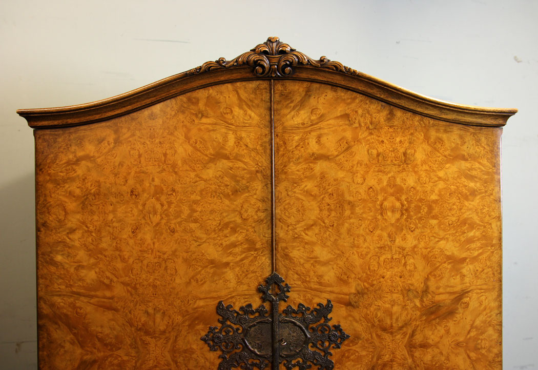 Antique Burr Walnut Wardrobe.