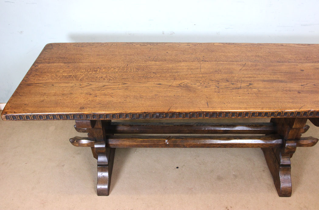 Antique Oak Refectory Dining Table.