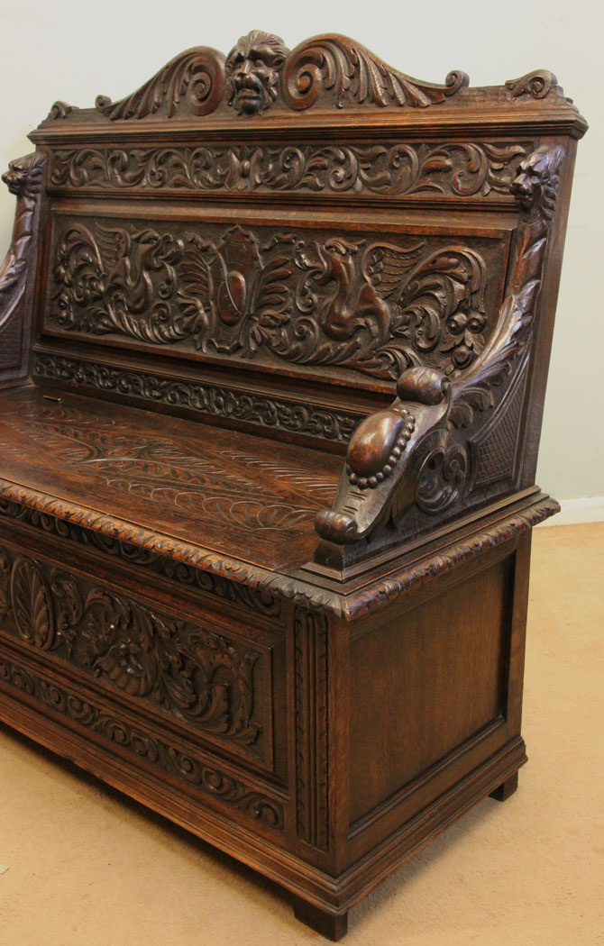 Victorian Antique Bench Settle,