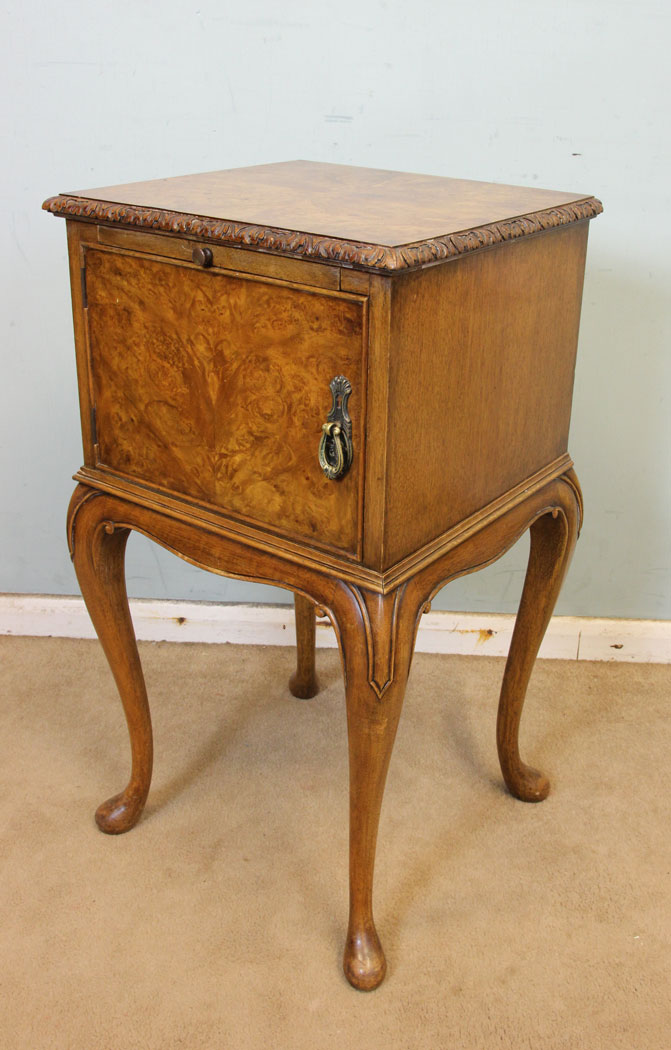 Antique Pair Bedside Cabinets Cupboards,