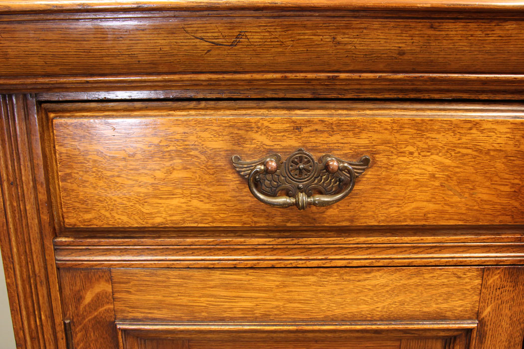 11011r10 Antique Sideboard, Antique Oak Mirror Back Sideboard Dresser