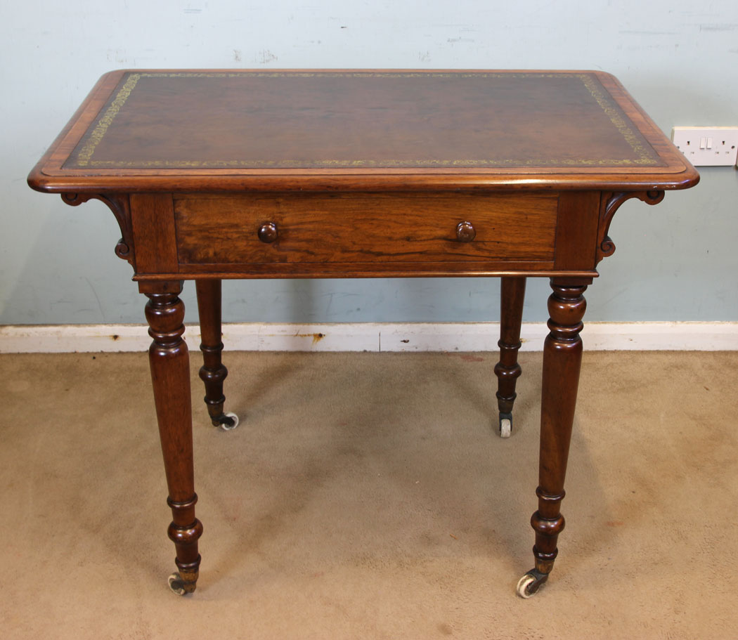 11026r6 Victorian Mahogany Writing Table, Antique Walnut Writing Table