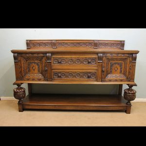 Antique Carved Oak Sideboard Dresser Base