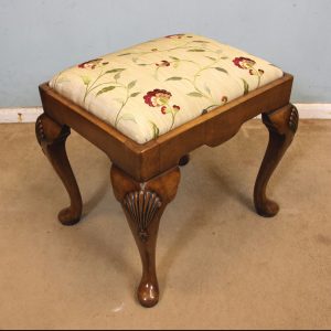 Antique Walnut Queen Anne Style Stool