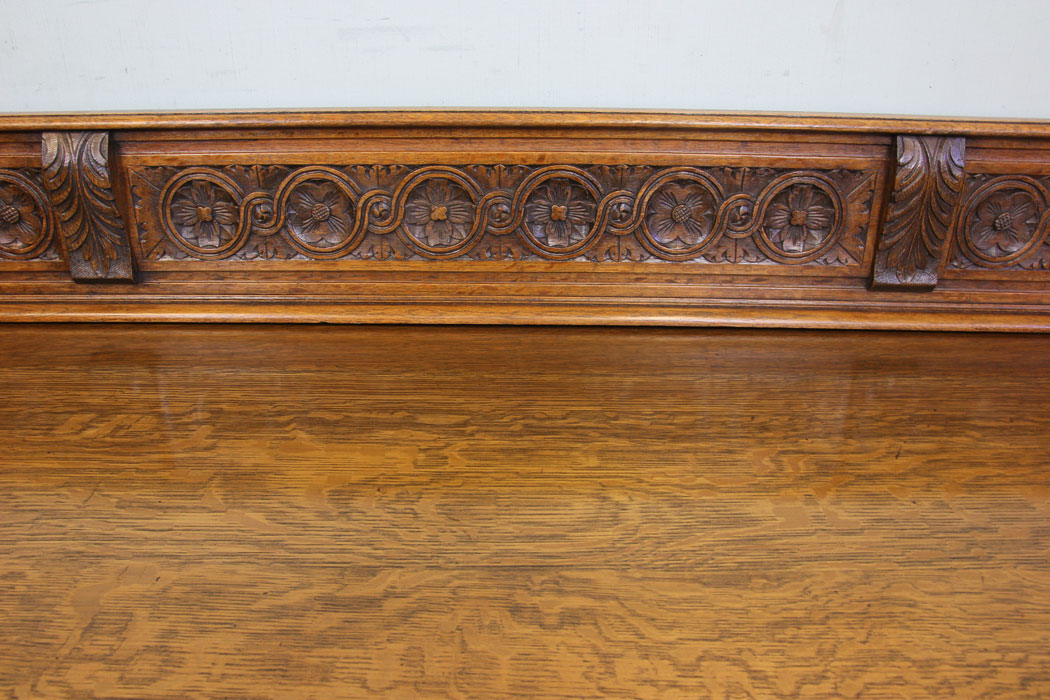 Quality Antique Oak Sideboard Dresser, Antique Carved Oak Sideboard Dresser Base