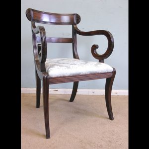 Antique Mahogany Desk Carver Armchair