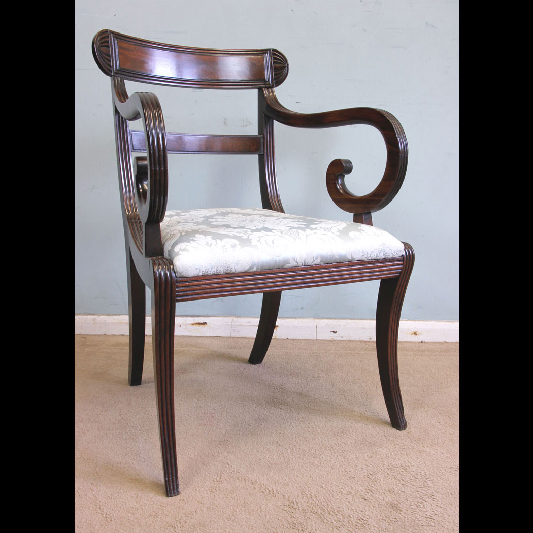 Antique Mahogany Carver Chair, Antique Mahogany Desk Carver Armchair