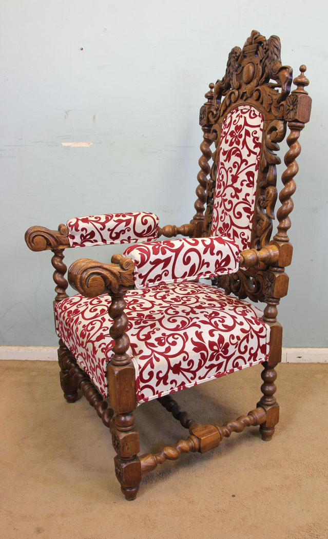 Pair Antique Carved Oak Chairs, Antique Pair of Carved Oak Chairs.