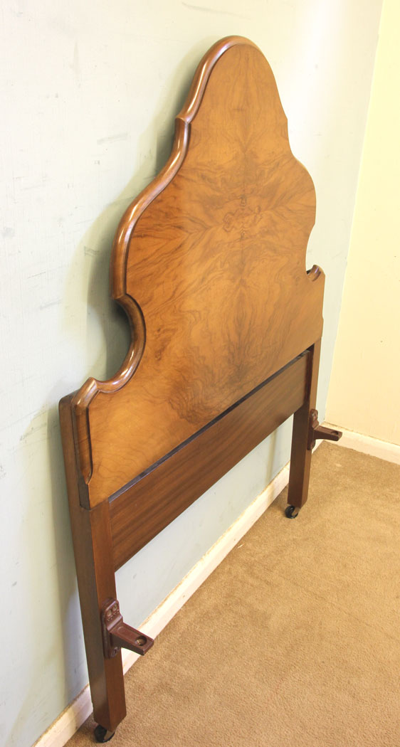 Pair Antique Figured Walnut Single Beds, Antique shop, Pair Antique Figured Walnut Single Beds