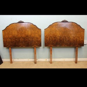 Pair of Burr Walnut Single Bed Headboards