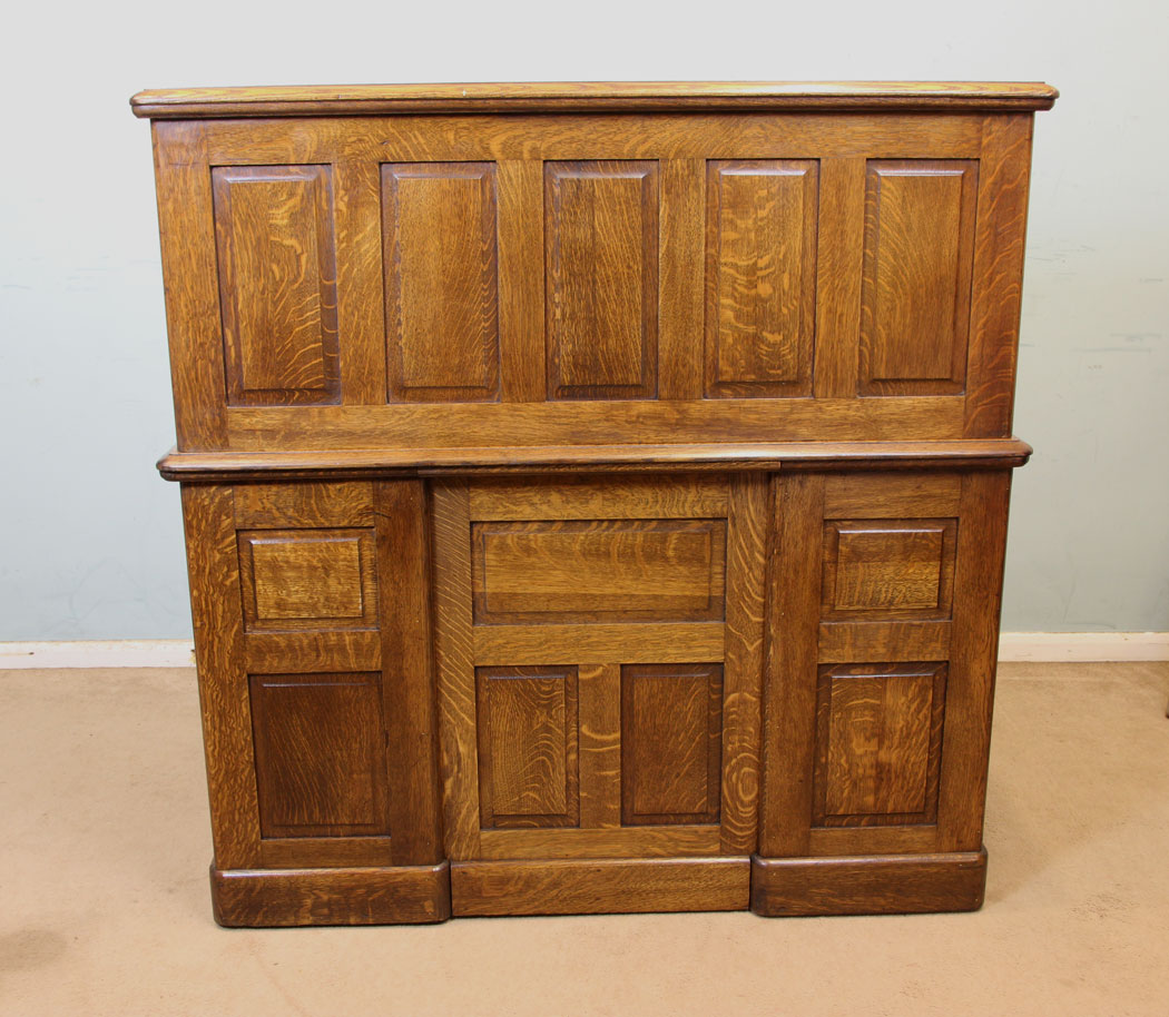 11243r12 Antique Oak Rolltop Writing Desk, Antique Large Oak Roll Top Pedestal Writing Desk