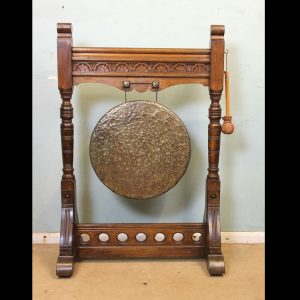 Antique Victorian Carved Oak Large Dinner Gong
