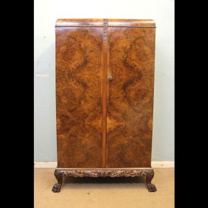 Antique Burr Walnut Tallboy / Wardrobe
