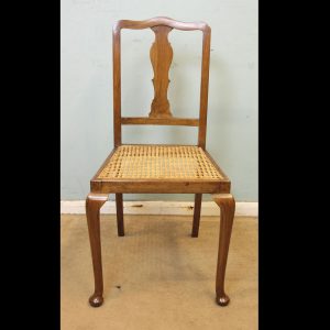Antique Walnut Cane Seat Occasional / Bedroom Chair