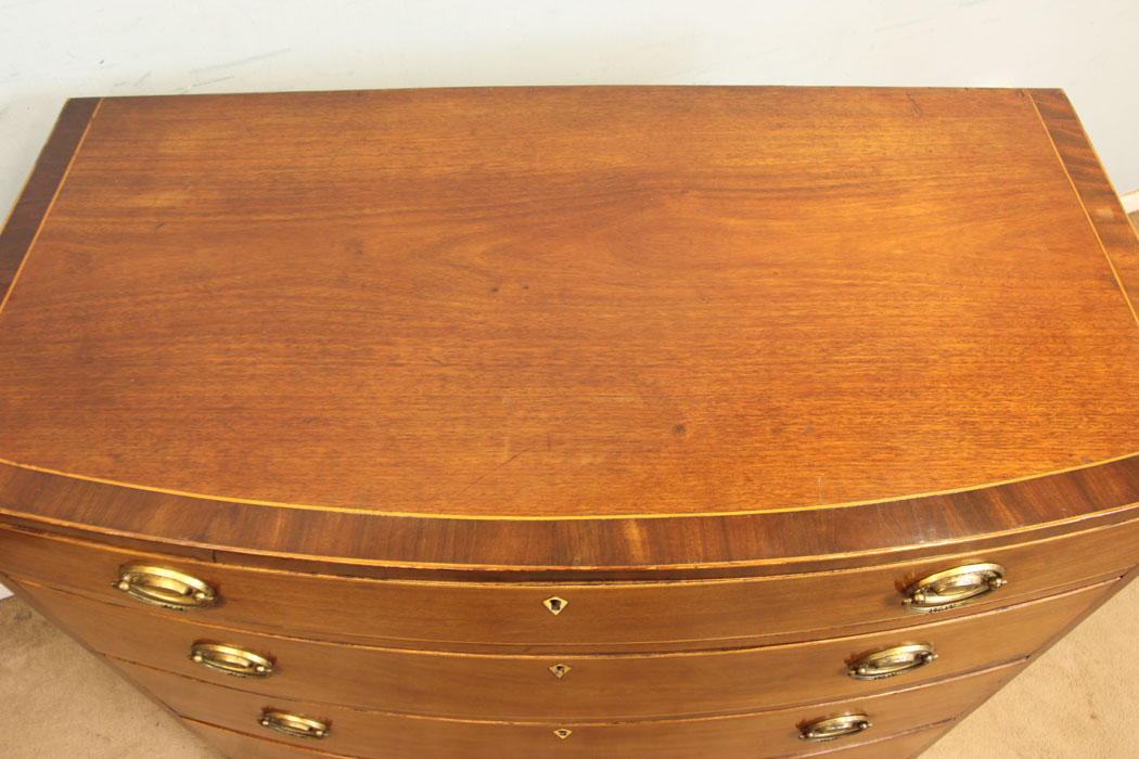 11322r8 Antique Bow Front Chest of Drawers, Antique 19th Century Mahogany Bow Front Chest of Drawers