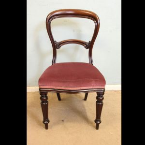 Antique Balloon Back Occasional Mahogany Side Chair