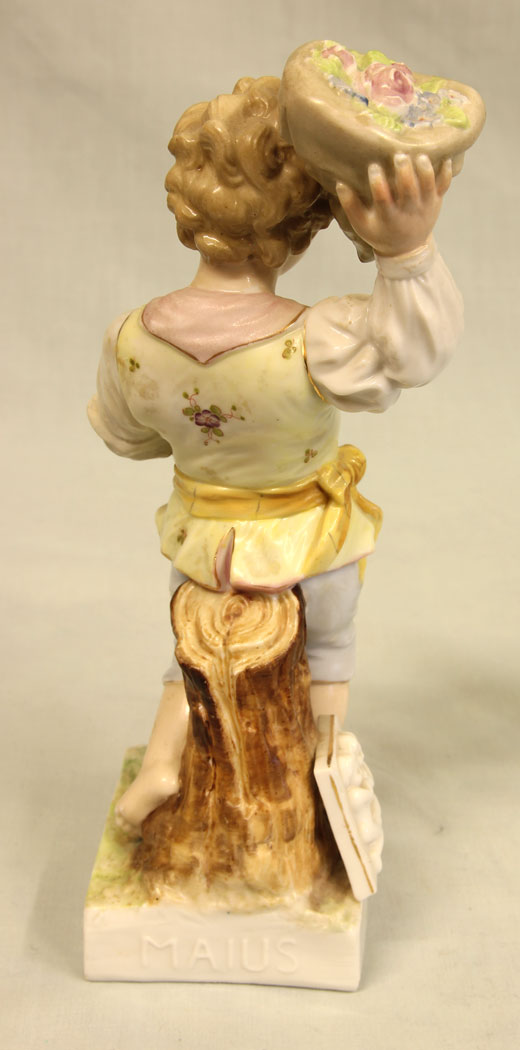 11480r3 Antique Royal Berlin Month Figurine of Young Boy, Antique Royal Berlin Month Figurine of Young Boy