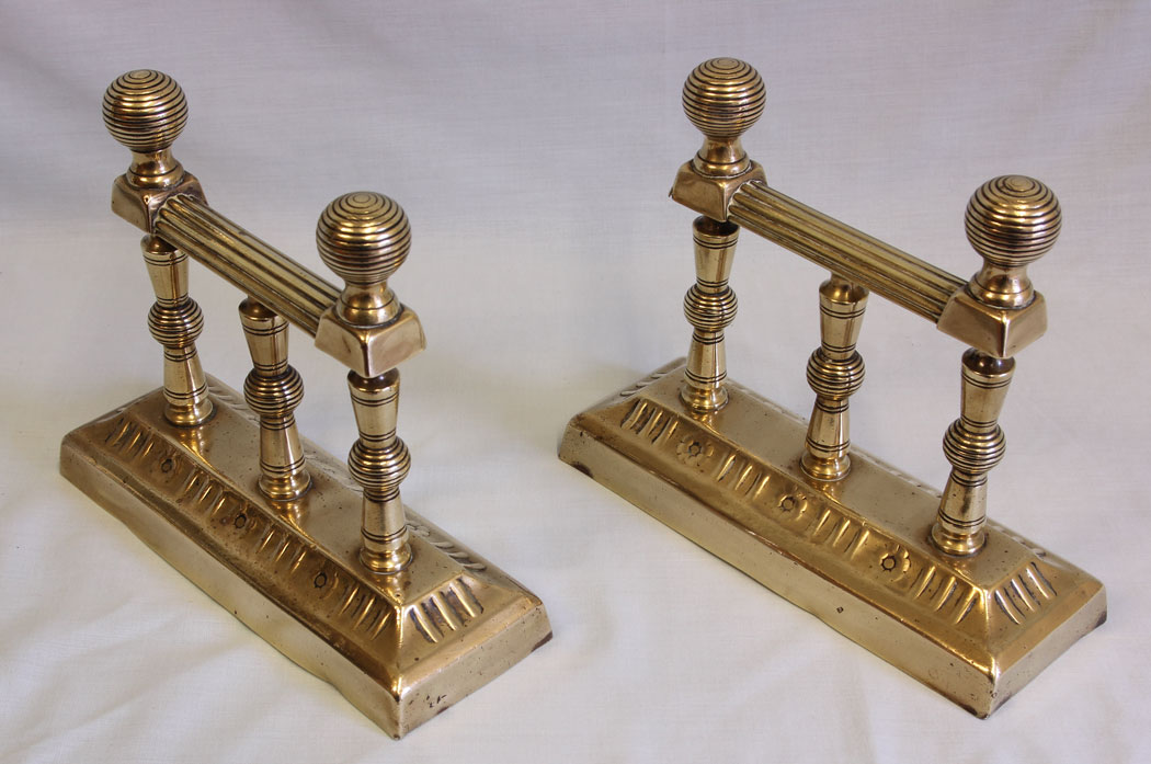 11524r4 antique fire dogs,