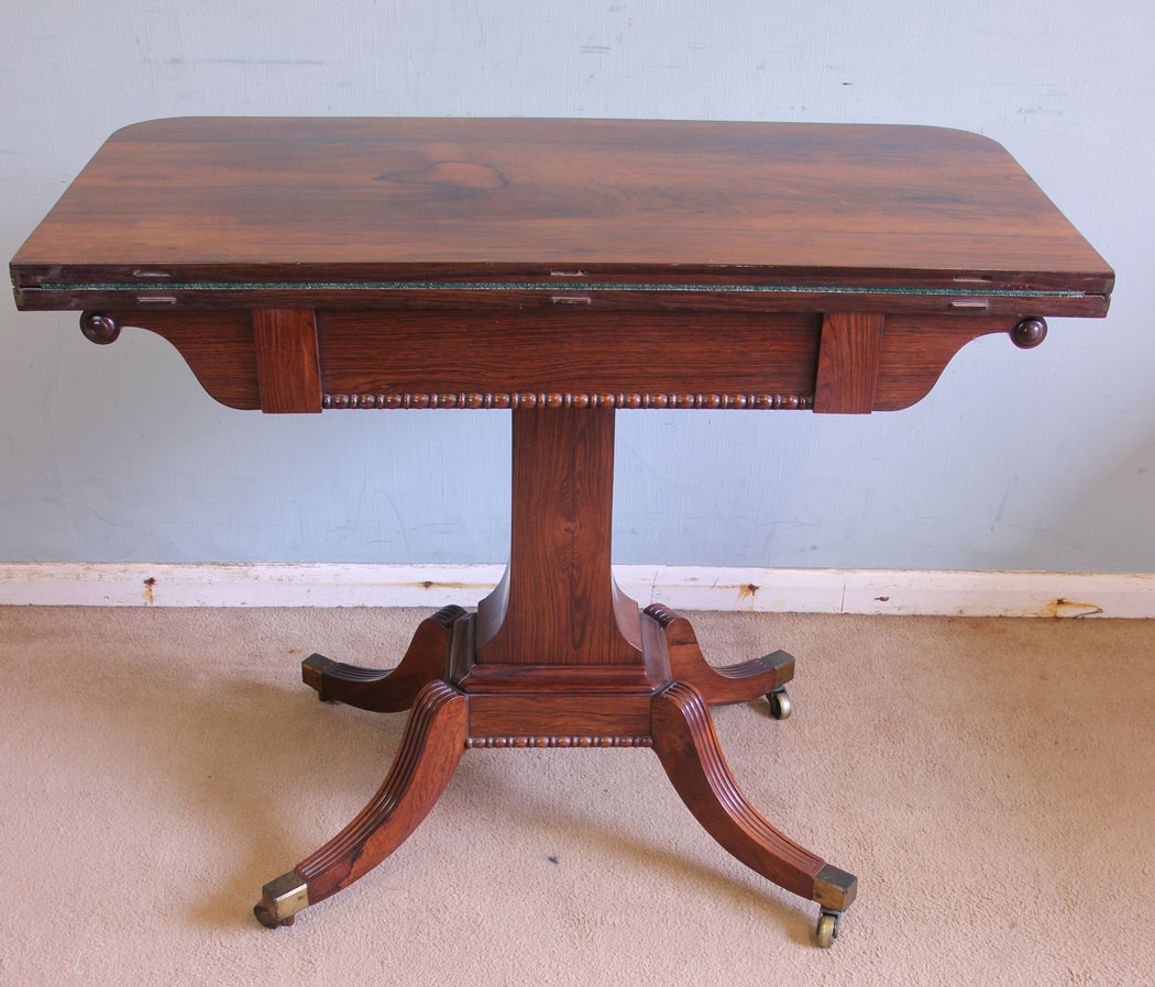11587r10 Antique Rosewood Side Table Card Games Table,