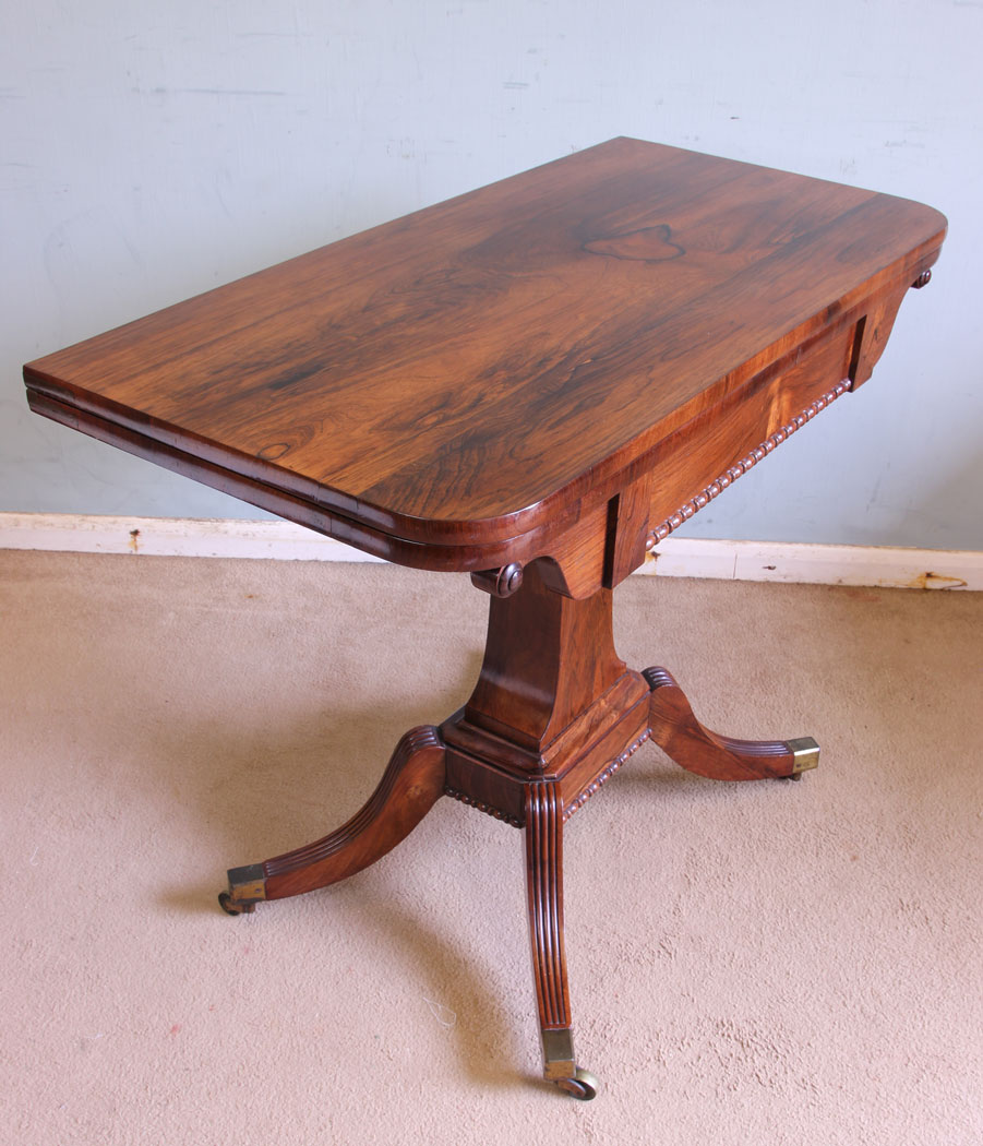 11587r2 Antique Rosewood Side Table Card Games Table,
