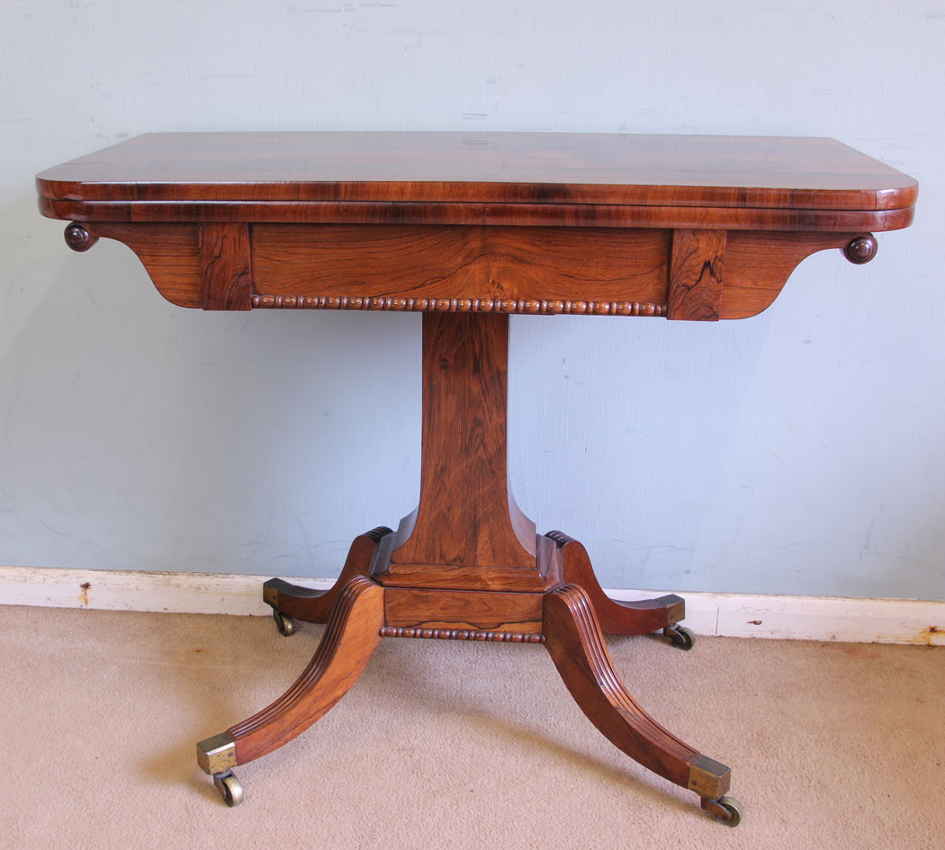 11587r3 Antique Rosewood Side Table Card Games Table,