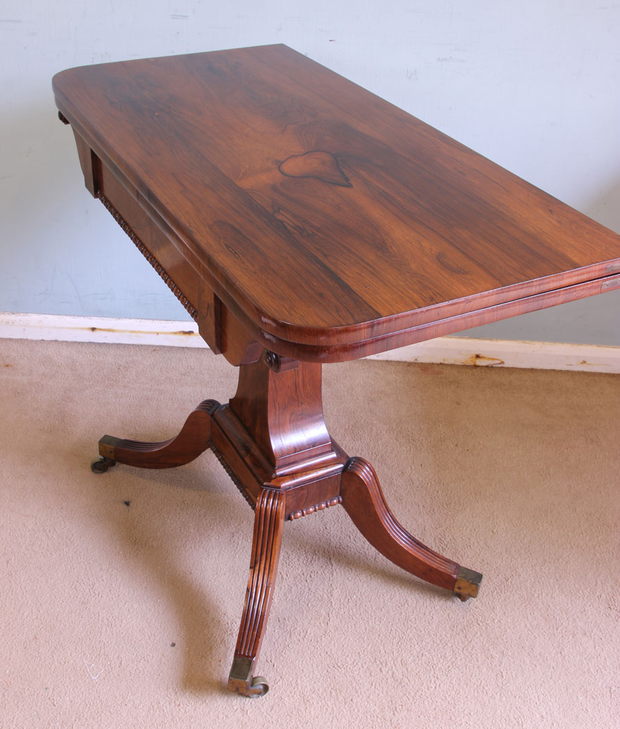 11587r4 Antique Rosewood Side Table Card Games Table,
