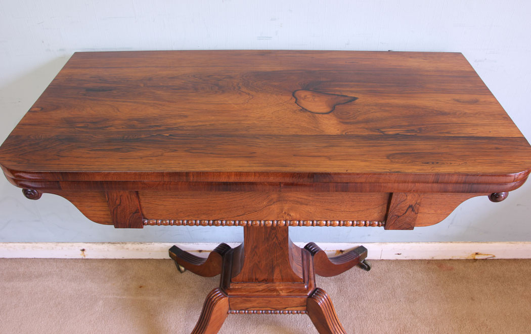 11587r7 Antique Rosewood Side Table Card Games Table,