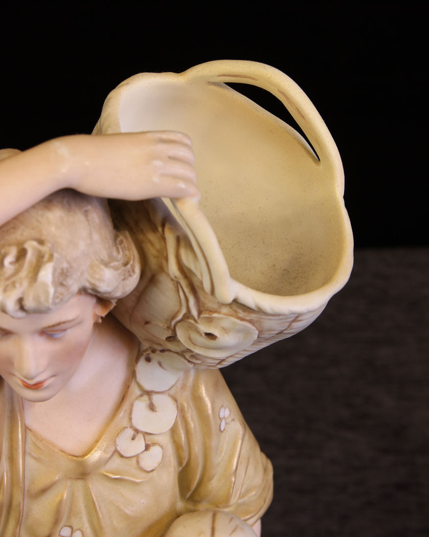 11614r10 Large Pair Antique Royal Dux Figures,
