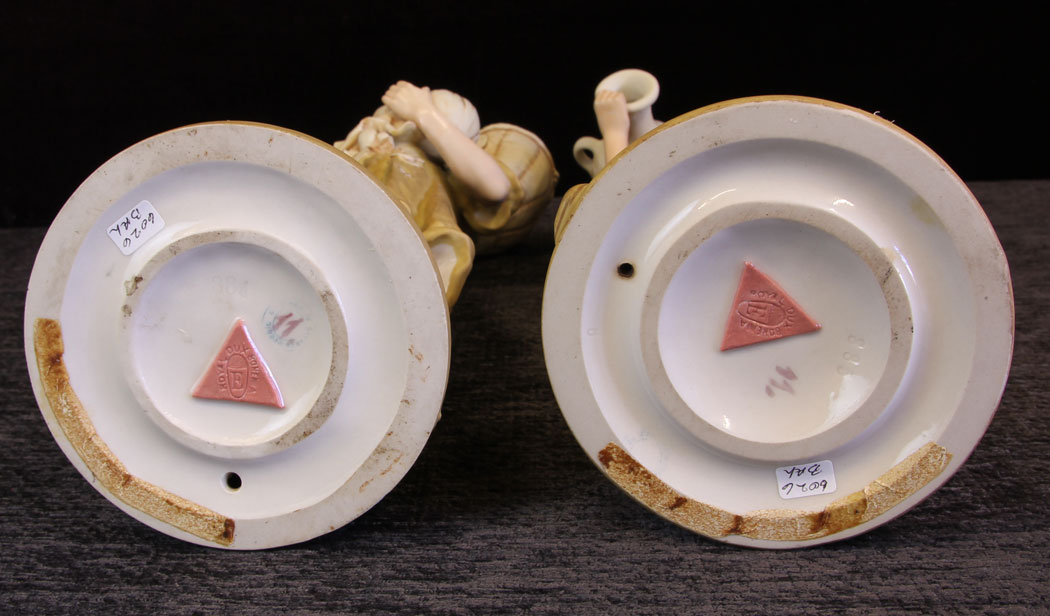 11614r20 Large Pair Antique Royal Dux Figures,