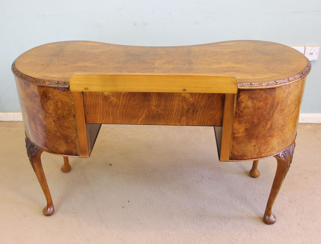 11621r12 Burr Walnut Writing Desk Dressing Table,