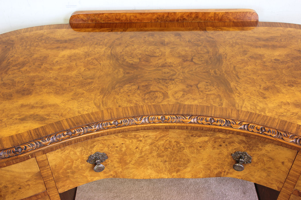 11621r5 Burr Walnut Writing Desk Dressing Table,