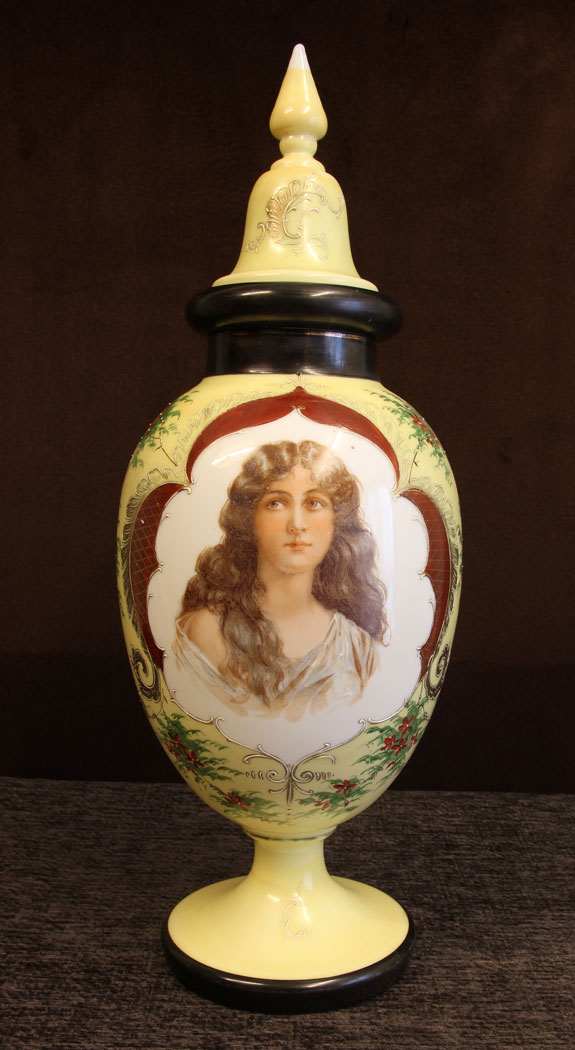 11622r1 Antique Opaline Glass Vase,