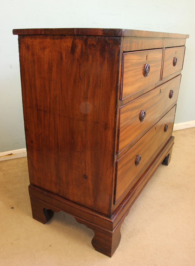 11674r6 Antique 19th Century Mahogany Chest of Drawers,
