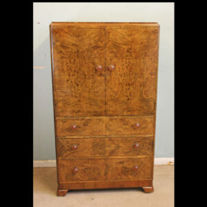 Antique Burr Walnut Chest of Drawers Tallboy.