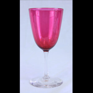 Antique Victorian Cranberry Glass Wine Glass