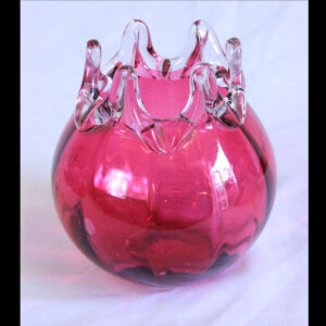 Antique Victorian Cranberry Glass Vase