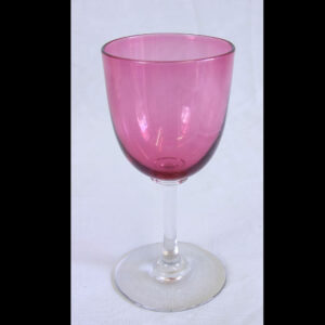 Antique Cranberry Wine Glass
