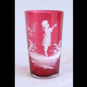 Antique Mary Gregory Tot Cranberry Glass