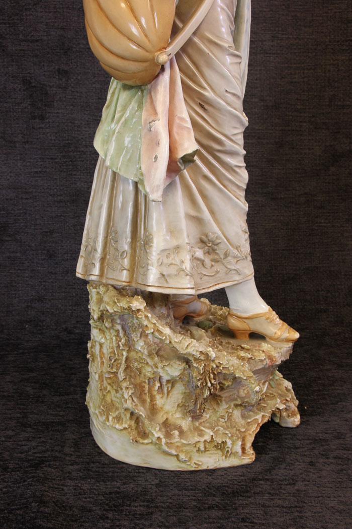 11744r10 Antique Large Figurine, Figure,