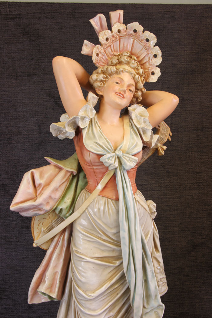 11744r3 Antique Large Figurine, Figure,